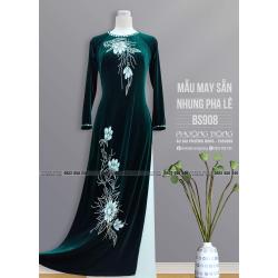 Áo Dài Bà Sui Nhung Đính Đá Pha Lê BS908